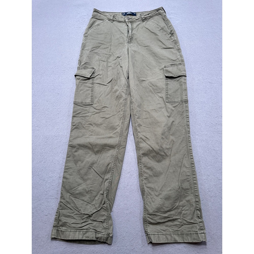 Hollister Cargo Pants Women's 30L Olive Green Ultra High Rise Dad Utility Hiking